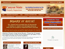 Tablet Screenshot of canyonstateinspections.com